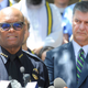 Dallas Mayor Mike Rawlings, right, listens as Dallas Police Chief David Brown talks at a prayer service at Thanksgiving Square in Dallas on July 8, 2016.
Max Faulkner/Fort Worth Star-Telegram/TNS via Getty Images